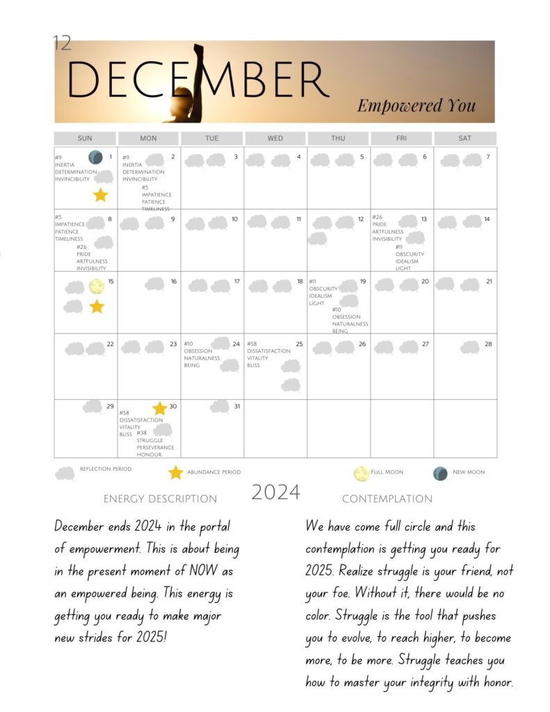 Inner Beauty Healing Global Energy Forecast 2024 Calendar