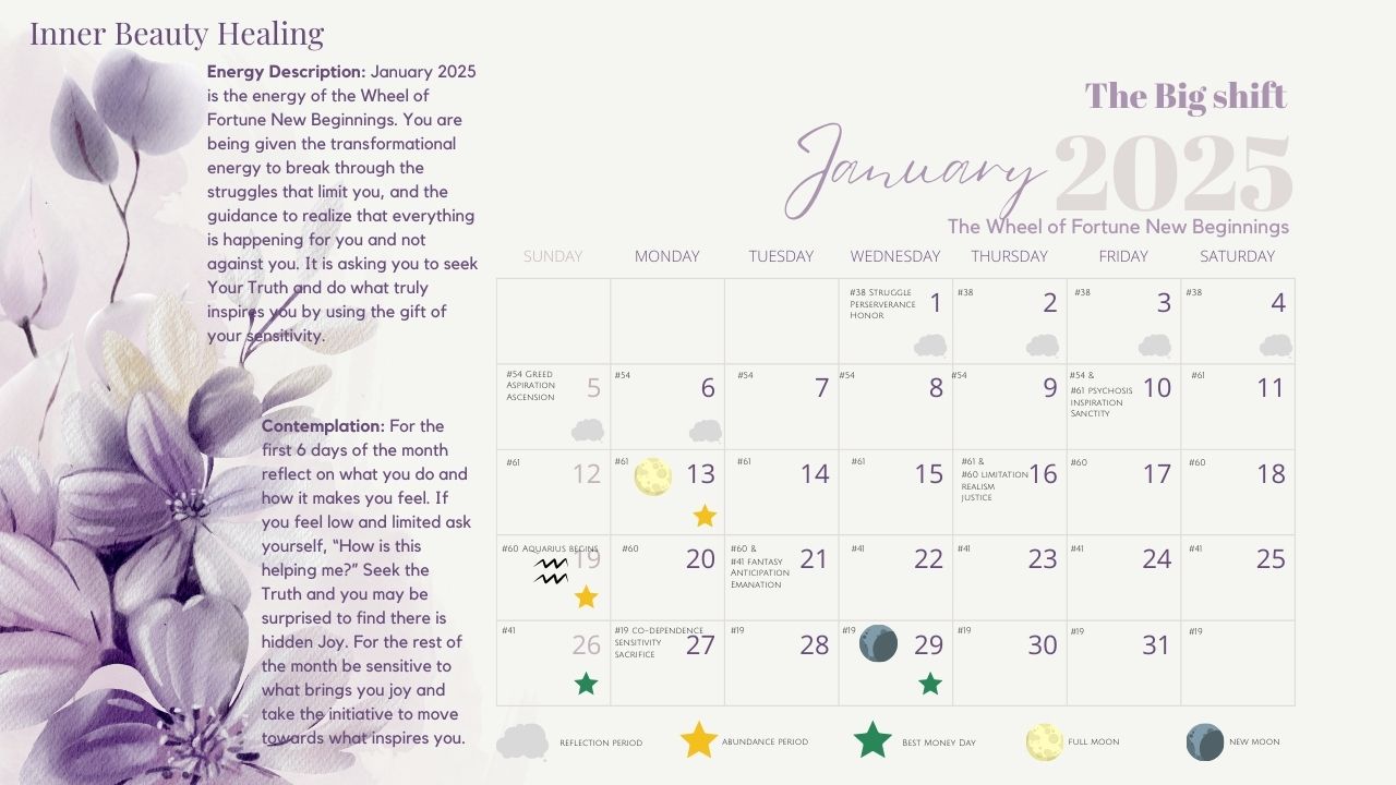 January 2025 IBH Calendar